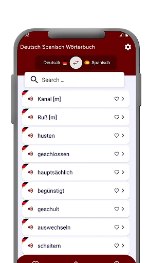 Deutsch-Spanisch Wörterbuch