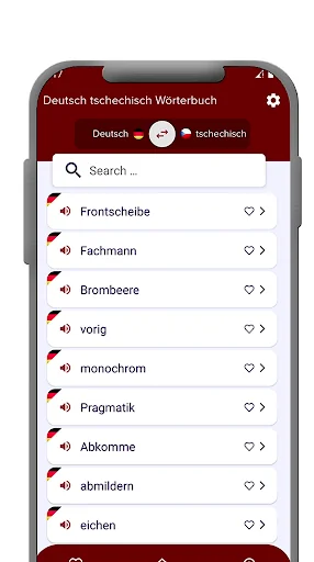 Deutsch-tschechisch Wörterbuch