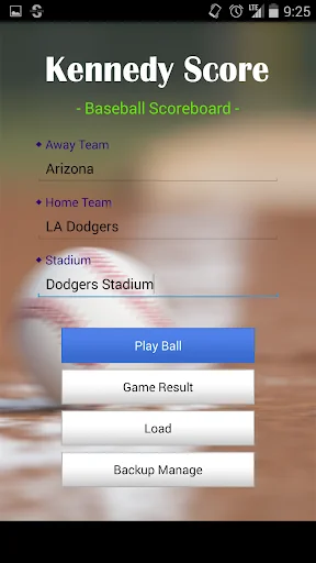 Kennedy Score - Baseball Score screenshot 1