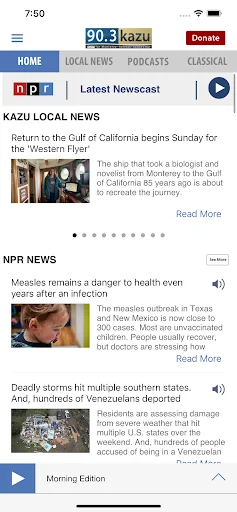 KAZU Public Radio App