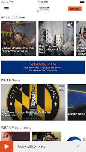 WEAA Public Radio screenshot 2