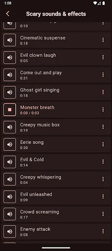 Scary Halloween sound effects screenshot 2