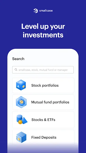 smallcase: Stocks, MFs, FDs