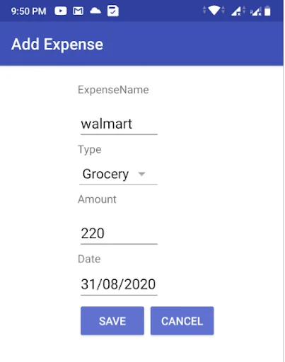 Expense Calculator