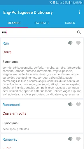 English Portuguese Dictionary