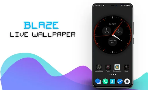 Blaze Clock Live Wallpaper screenshot 1