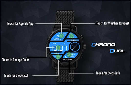 Chrono Dual Watch Face screenshot 2