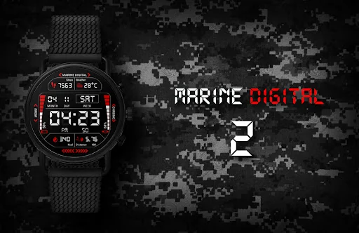 Marine Digital 2 Watch Face screenshot 1