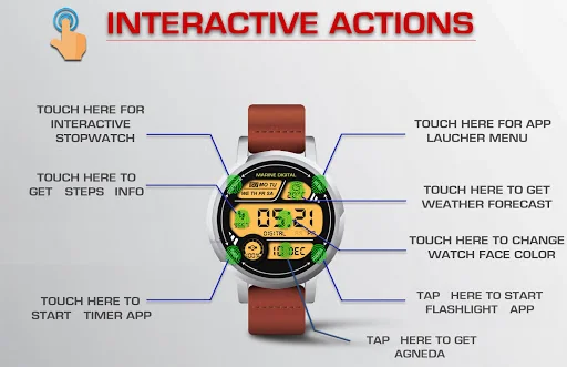 Marine Digital Watch Face screenshot 3