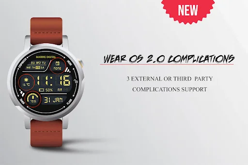 Marine Digital Watch Face screenshot 4