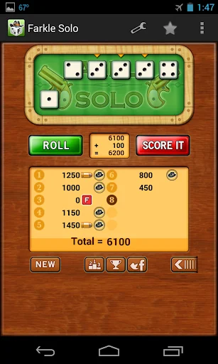 Farkle Solo Solitaire screenshot 2