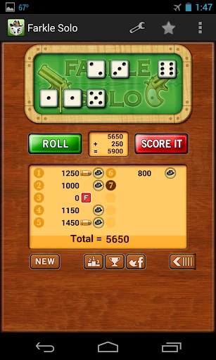Farkle Solo Solitaire screenshot 3
