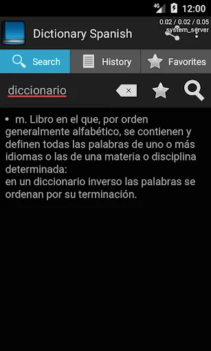 Spanish dictionary