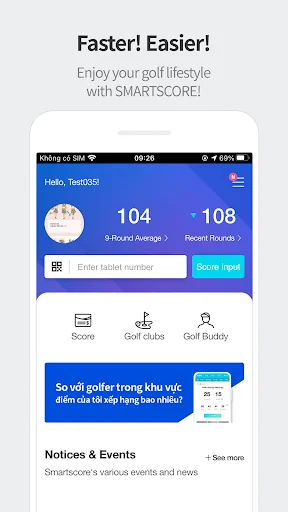 Smartscore-Golf Portal Service