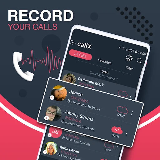 Call Recorder - callX screenshot 1