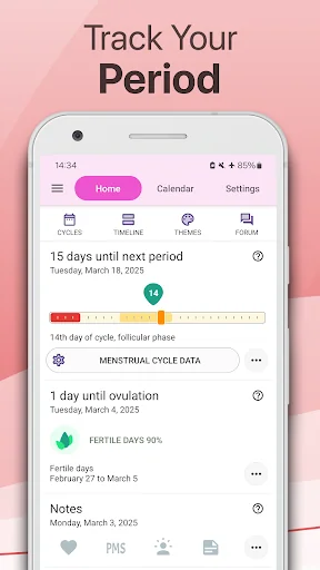 Period and Ovulation Tracker screenshot 1