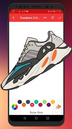 Sneakers Coloring Book. Fun