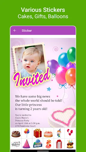 Birthday Greeting Cards Maker screenshot 4