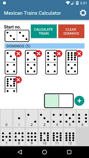 Mexican Train Domino Calc