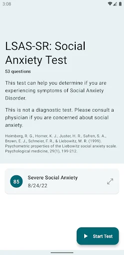 Social Anxiety Test screenshot 1