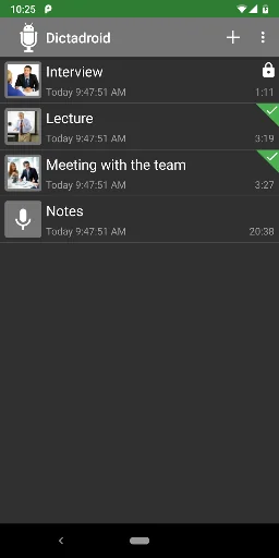 Dictadroid - Voice Recorder screenshot 1
