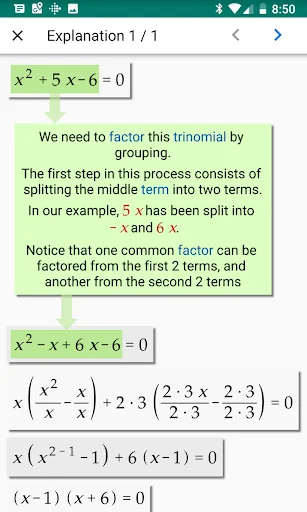 ALGEBRATOR-step-by-step solver screenshot 3