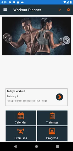 Workout planner: gym, fitness