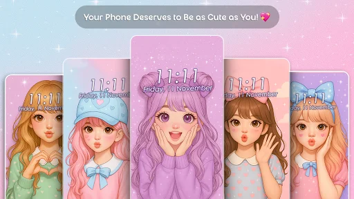 Cute Girly Wallpaper Aesthetic screenshot 1