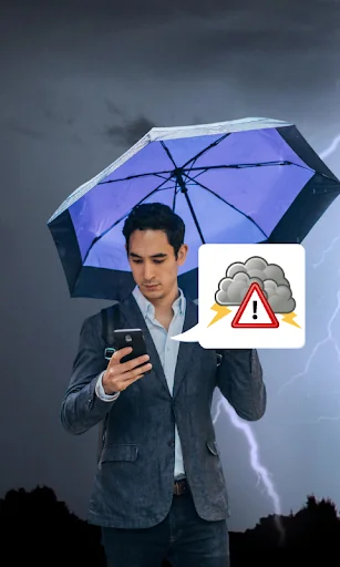 Thunderstorm- weather warnings screenshot 1