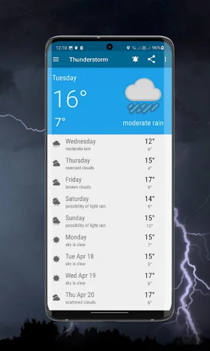 Thunderstorm- weather warnings screenshot 4