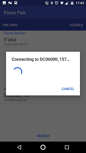 Bluetooth Force Pin Pair (Conn screenshot 3