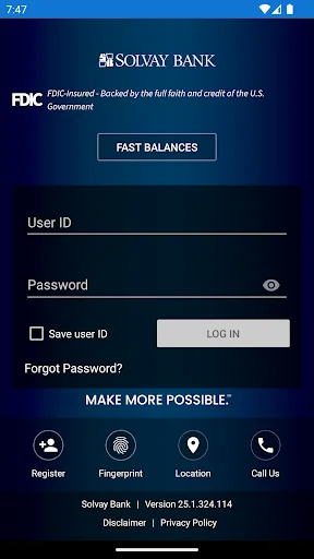 Solvay Bank screenshot 2