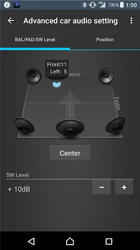 Advanced car audio setting screenshot 3