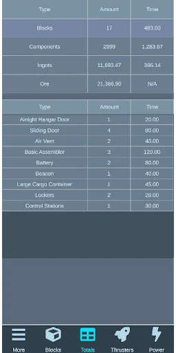 Space Engineers Calculator screenshot 3