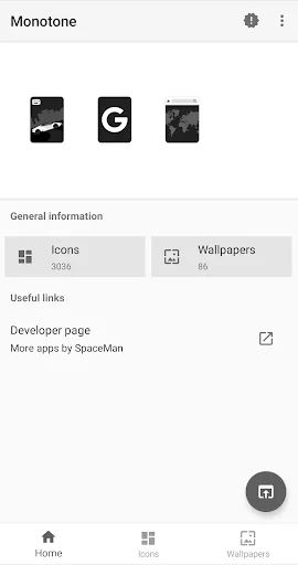 Monotone - Dark Icon Pack screenshot 1