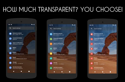 Transparent Pie/Oreo/Oxygen -  screenshot 2