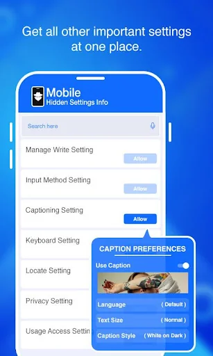 Mobile Hidden Settings Info screenshot 4