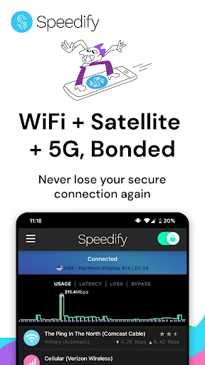 Speedify: Bond Satellite + 5G