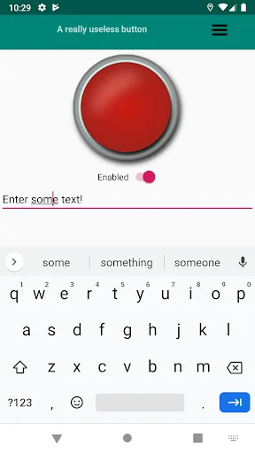 The most useless button