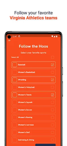 Virginia Sports Mobile App