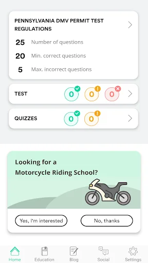 Motorcycle DMV Permit Test Ed screenshot 1