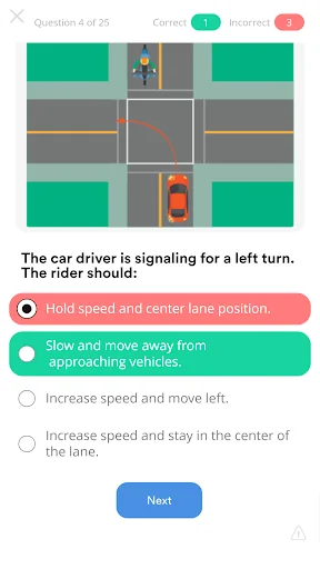 Motorcycle DMV Permit Test Ed screenshot 4