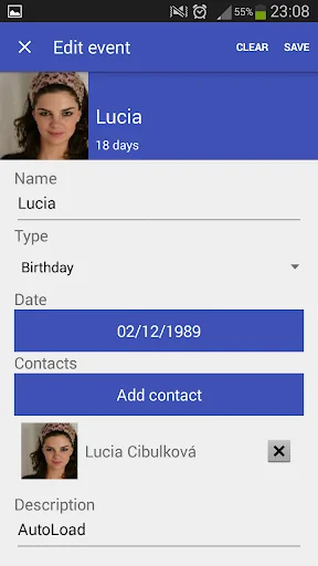 Birthdays Reminder screenshot 2