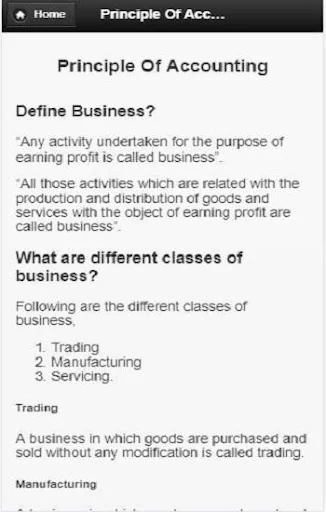 Principle  of Accounting