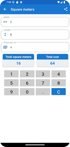 Square meters calculator screenshot 4