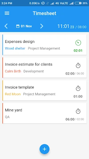 Output Time - Time Tracker