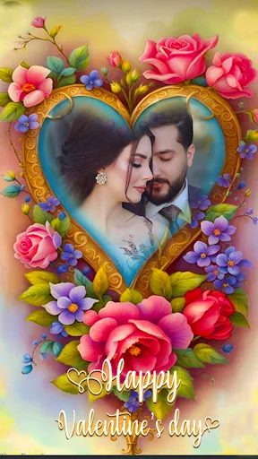 Valentine day photo frame