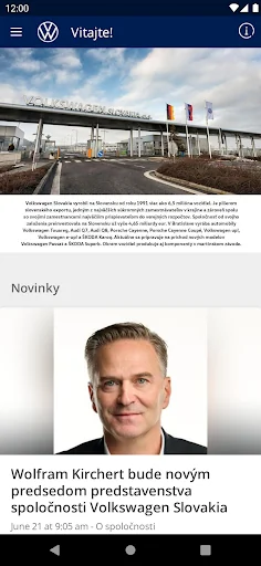 VW SK, zamestnanecká aplikácia