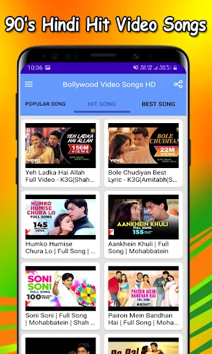 90s Hindi Video Songs HD screenshot 2