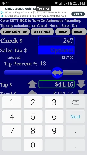 Restaurant Tip Calculator screenshot 1